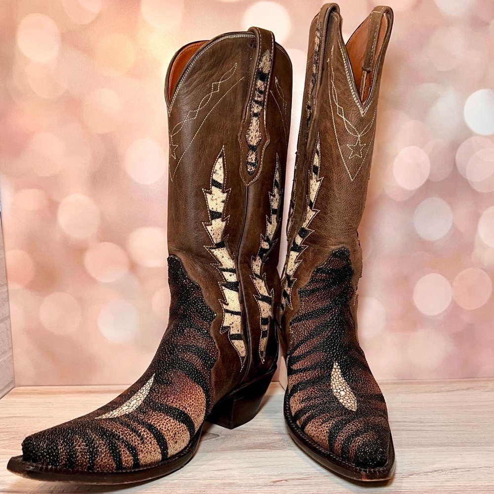 Black Jack Handmade Stingray Western Boots, sz 7